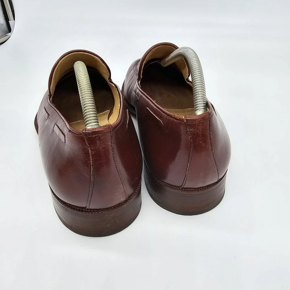 Guido Mocasines Loafer 497 Burgundy Tassel Argentina Handcrafted $320 Size 10.5‎